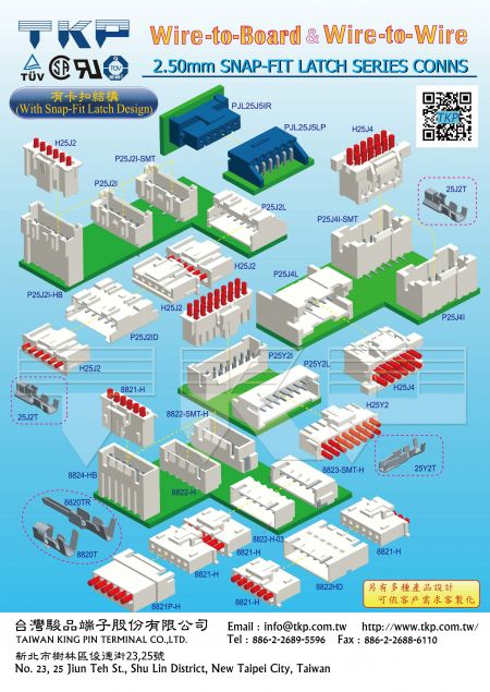 คอนเนคเตอร์ซีรีส์ SANP-FIT LATCH 2.50mm